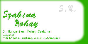 szabina mohay business card